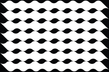 Bauhaus geometric repeat pattern on black background vector illustration.
