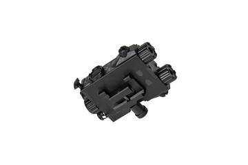 Modern laser sight. Infrared laser target designator. An additional weapon accessory for accurate...