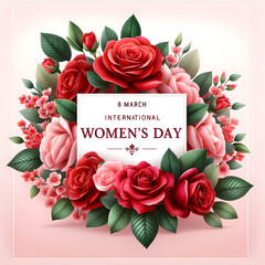 8 March International Women's Day: Celebrating Strength with a Bouquet of Roses