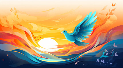 Obraz premium illustration of a bird