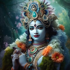 Lord Krishna: Divine Love and Wisdom in Religious Imagery