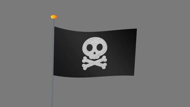 Waving  pirate flag