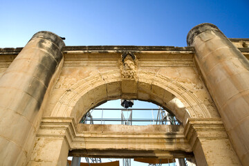 Detail of Theater Royal in Valletta, Malta