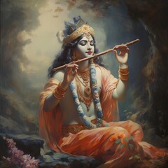 Lord Krishna: Divine Love and Wisdom in Religious Imagery