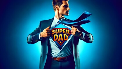 Super Dad Hero Reveal Pose