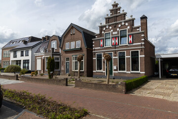 Coevorden in the Netherlands, 23 April 2023. Old typical Dutch houses in Coevorden