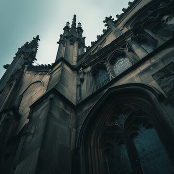 Majestic Gothic Architecture in a Mysterious Atmosphere