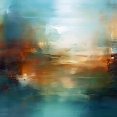 abstract an oil painting  landscape