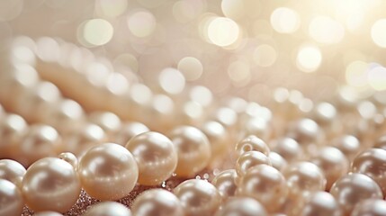 Simple yet captivating backdrop adorned with shimmering pearl beads