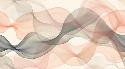 Fototapeta premium a blurry image of a wave of smoke on a white background with a light pink and grey color scheme in the middle of the image and the top right corner of the image.