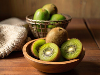 kiwi fruit in a bowl
