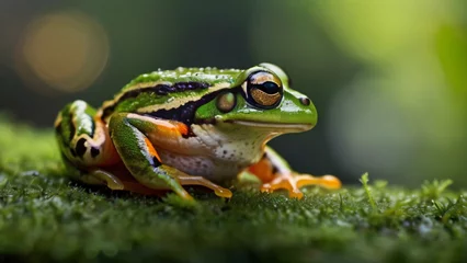 Fototapeten frog on the grass © Juan Antonio 