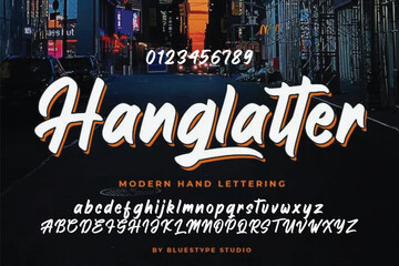 San serif font vector design, suitable for headline, poster and logotype. Vector illustration.