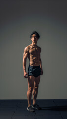 Obraz premium athletic Japanese model