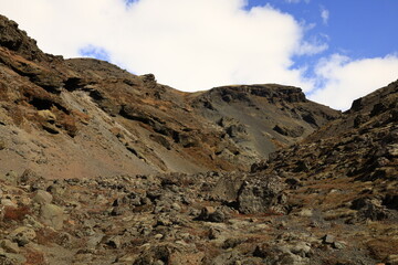 View on a mountain in the Vatnajökull National Park of iceland