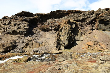 View on a mountain in the Vatnajökull National Park of iceland
