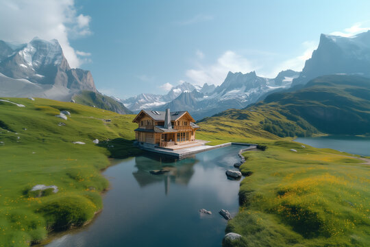 House in the mountains.