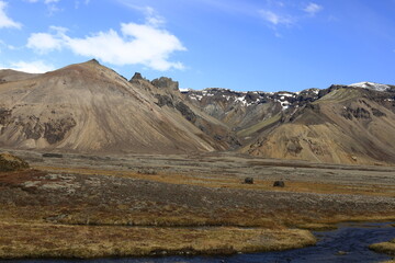 View on a mountain in the Vatnajökull National Park of iceland