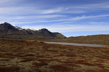 View on a mountain in the Vatnajökull National Park of iceland