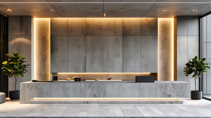 Modern Office Lobby Interior Design, Contemporary Architecture with Elegant Business Decor