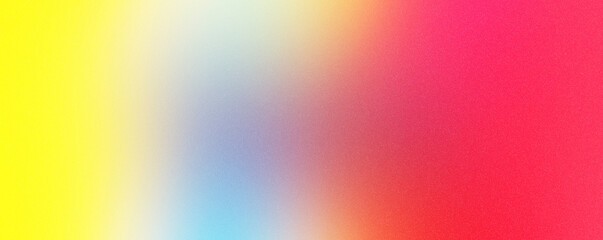Abstract color gradient background grainy yellow pink orange blue white noise texture backdrop banner poster header cover design