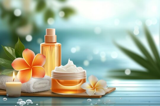 Natural skin care beauty relaxation cream, anti aging serum oil cucumber lotion. Beauty face maskpot. Sensitive necrobiosis lipoidica dispenser product mockup. natural cosmetic cosmetic jar lotion