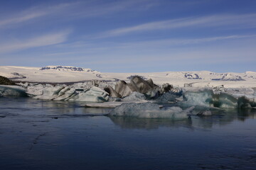 Obraz premium Jökulsárlón is a large glacial lake in southern part of Vatnajökull National Park, Iceland