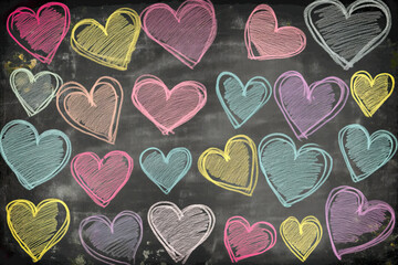 Obraz premium Chalk Art on Textured Blackboard