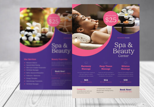Wellness, Beauty & Spa Flyer Template