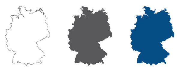 Germany map set. Map of Germany in set.