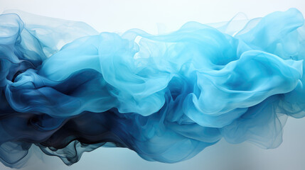 Bluish green and white inks fusion backgrounds