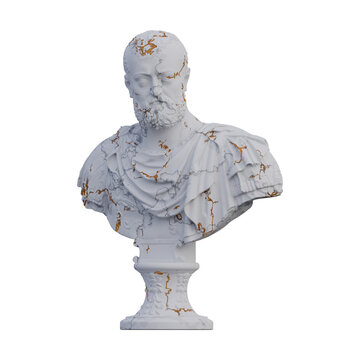  Bust of Cosimo I de 'Medici statue, 3d renders, isolated, perfect for your design