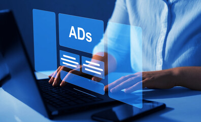 Online advertising ,digital marketing and ad on internet to targeted customers.