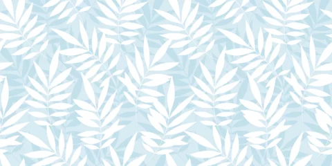 Kussenhoes Leaves Pattern. Watercolor leaves seamless vector background, jungle print textured © Good Goods