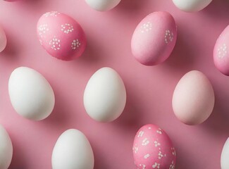 Fototapeta na wymiar Pink Easter Eggs Background