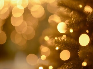 Golden December Holiday Background