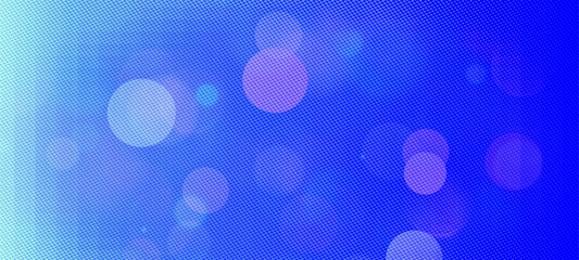 Blue bokeh widescreen background for banner, poster, event, celebrations and various design works