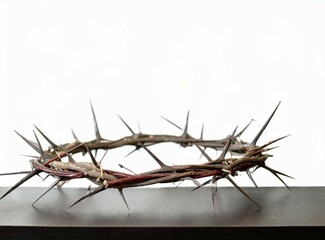 The crown of thorns of Jesus on background with copy space.