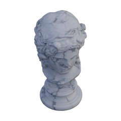 Dionysus  statue, 3d renders, isolated, perfect for your design