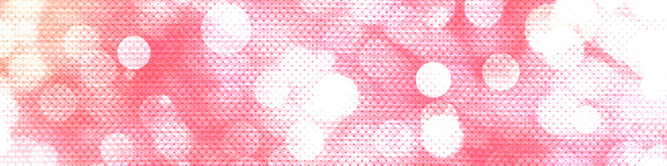 Pink bokeh panorama background for banner, poster, event, celebrations and various design works
