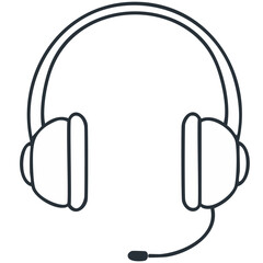 headphones icon on white background