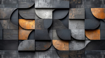 Close-Up of a Metal Wall With Various Shapes