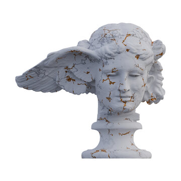 Hypnos  statue, 3d renders, isolated, perfect for your design