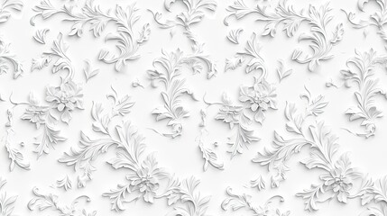 a seamless pattern against a crisp white background, capturing the essence of elegance and simplicity in a realistic photograph. SEAMLESS PATTERN.