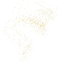 Glittering stars with golden shimmering swirls, shiny glitter design. Magical motion, sparkling lines.