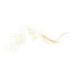Glittering stars with golden shimmering swirls, shiny glitter design. Magical motion, sparkling lines.