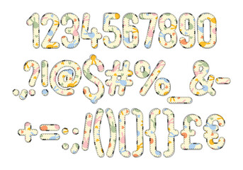 Versatile Collection of Easter Joy Numbers and Punctuation for Various Uses