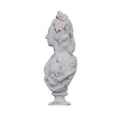 Obraz premium Marie Antoinette statue, 3d renders, isolated, perfect for your design
