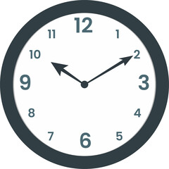 wall clock isolated on white