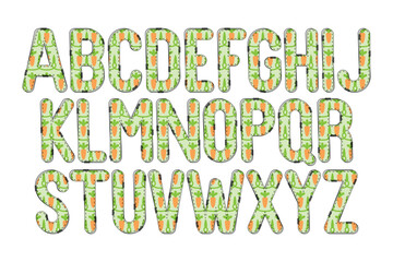 Versatile Collection of Carrots Alphabet Letters for Various Uses